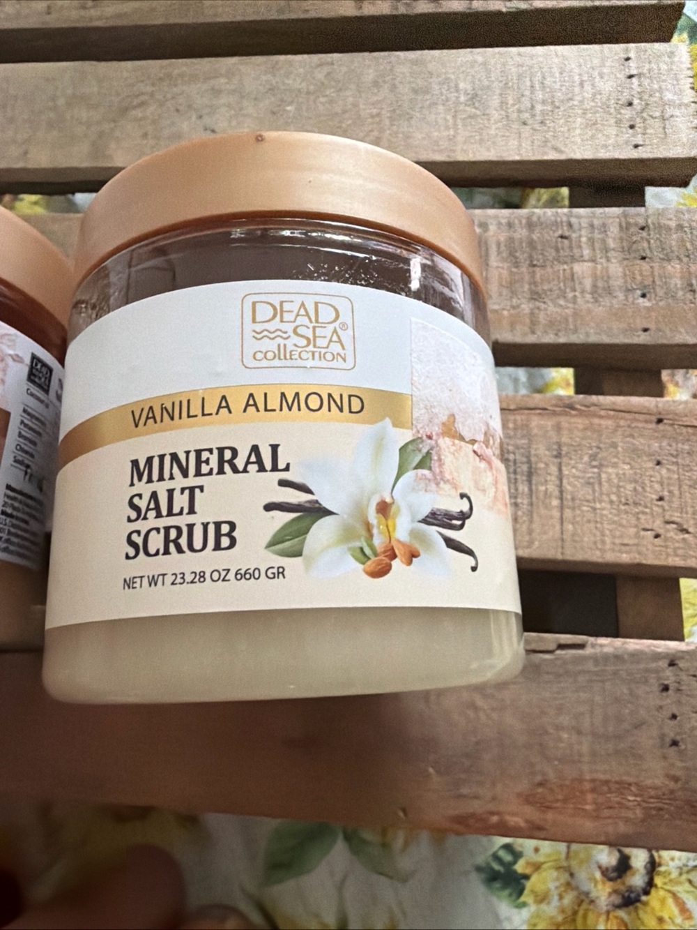 2- Dead Sea Collection’s Vanilla Almond Mineral Salt Scrub -